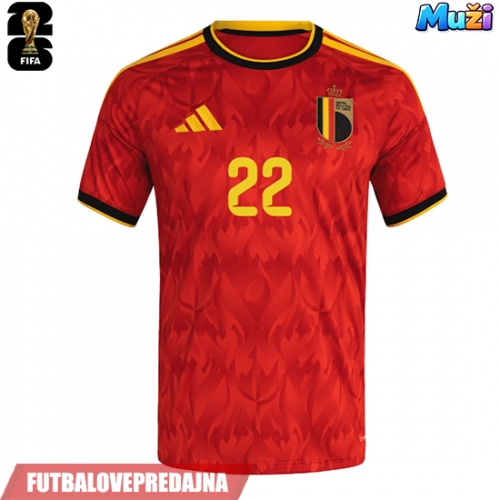 Lacne Muži Futbalové dres Belgicko Alexis Saelemaekers #22 MS 2026 Krátky Rukáv - Domáci